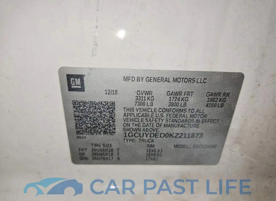 1GCUYDED0KZ211873# 12