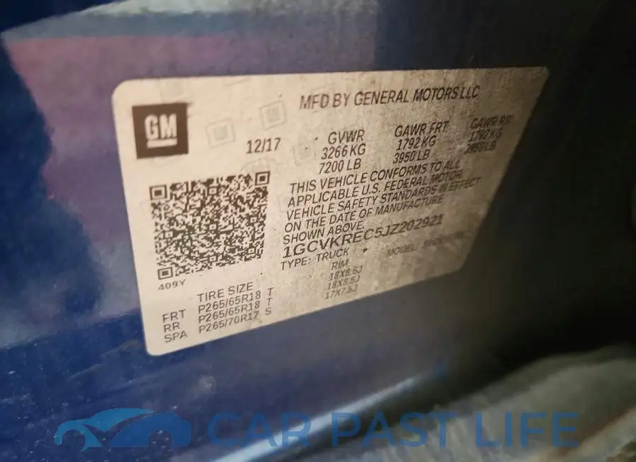 1GCVKREC5JZ202921# 12