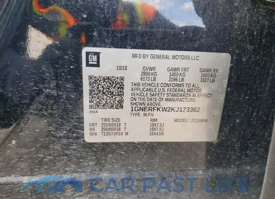 1GNERFKW2KJ173362# 13