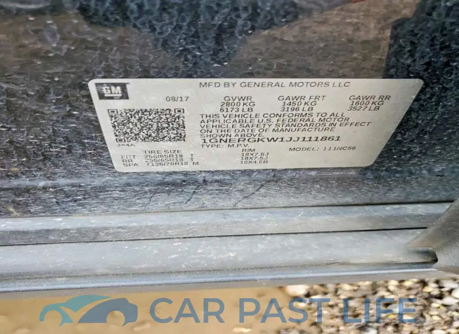 1GNERGKW1JJ111861# 12