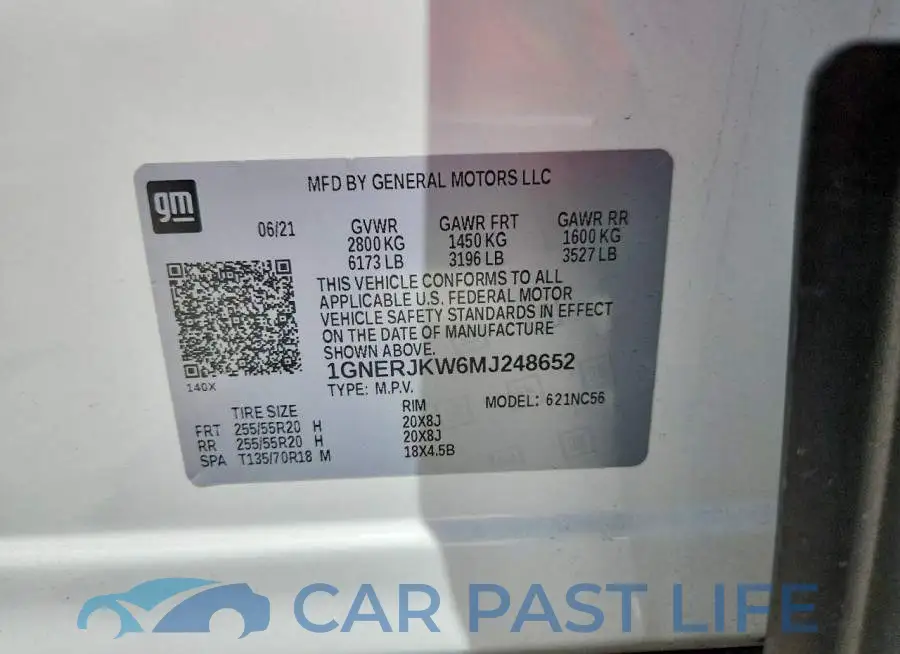 1GNERJKW6MJ248652# 12