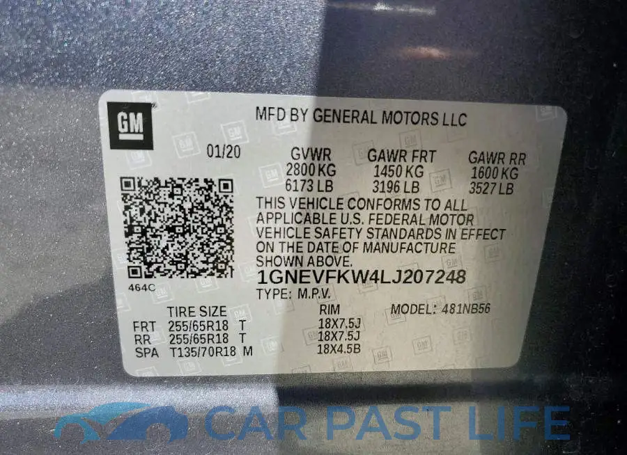 1GNEVFKW4LJ207248# 13