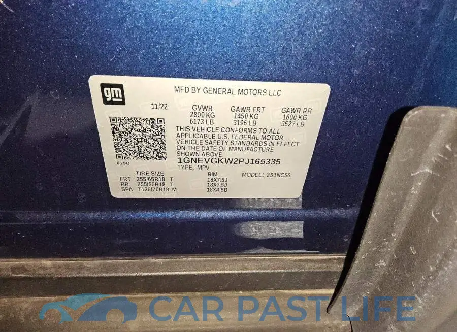 1GNEVGKW2PJ165335# 13