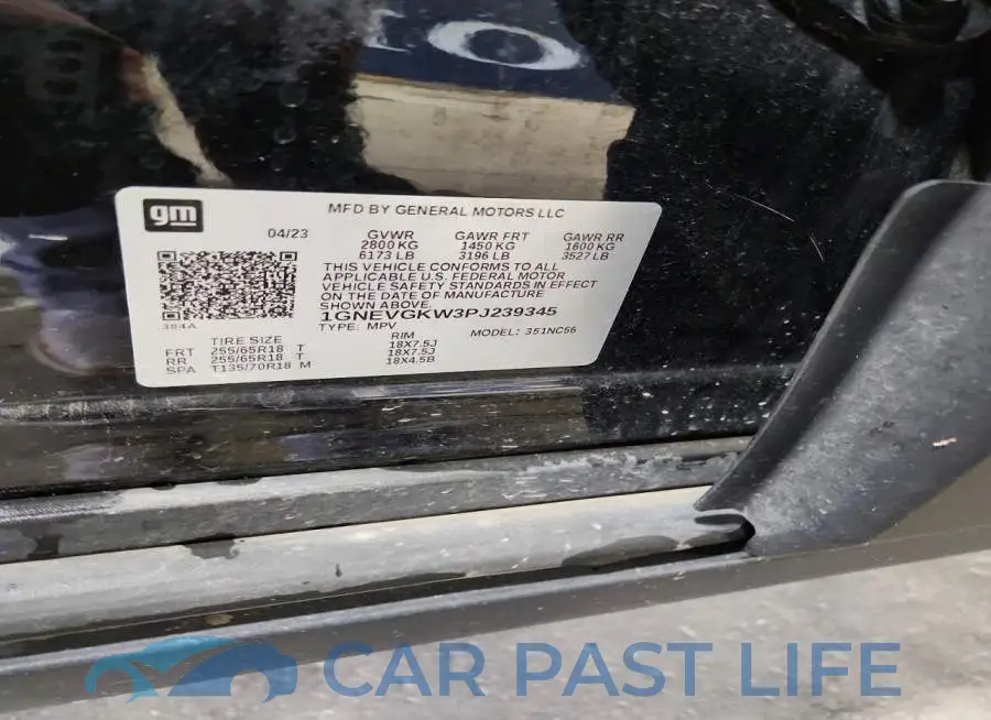 1GNEVGKW3PJ239345# 14