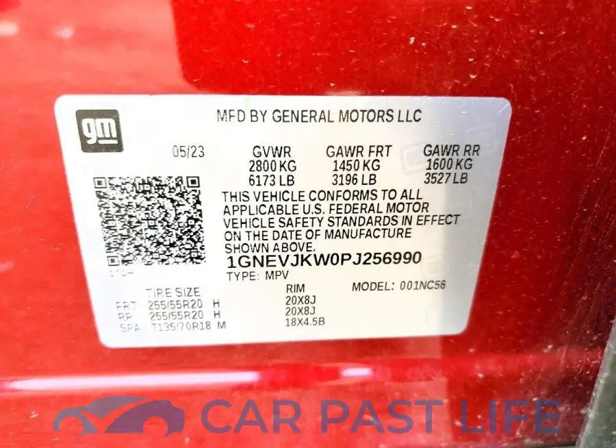 1GNEVJKW0PJ256990# 13