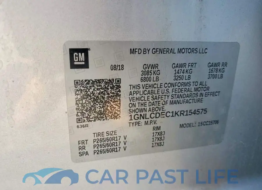 1GNLCDEC1KR154575# 13
