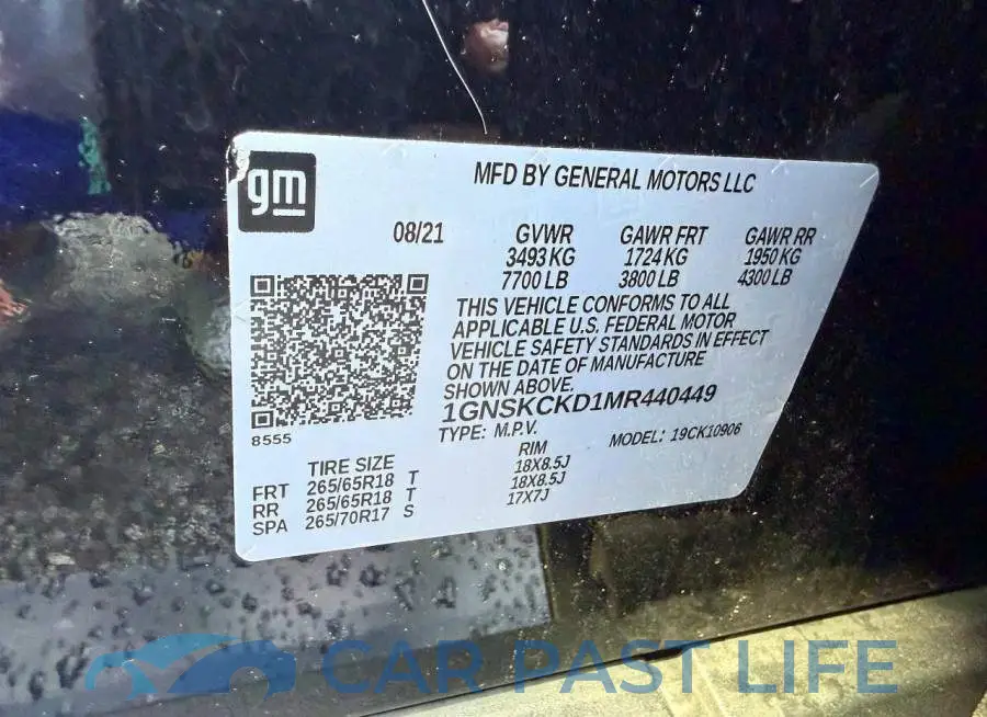1GNSKCKD1MR440449# 10