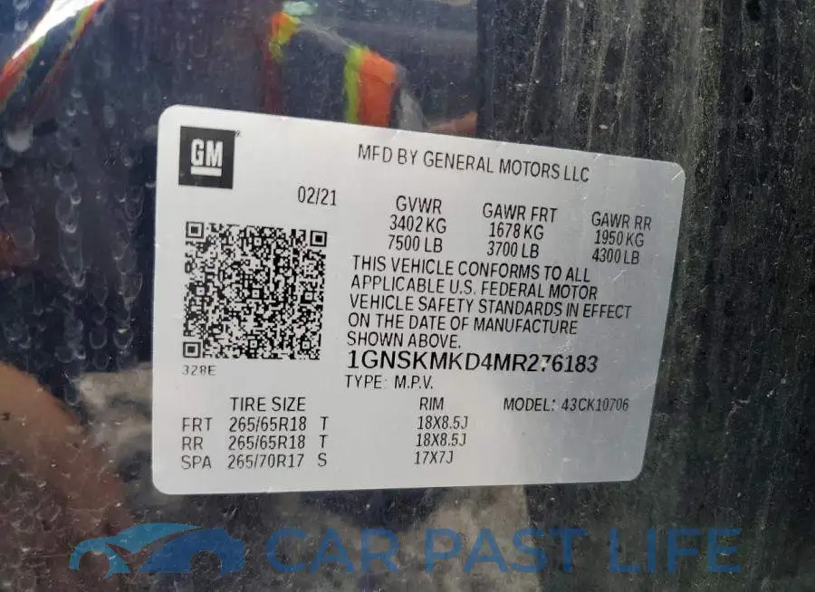 1GNSKMKD4MR276183# 14