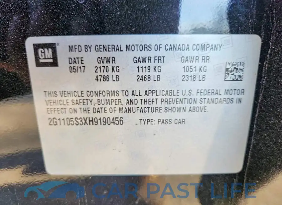 2G1105S3XH9190456# 13