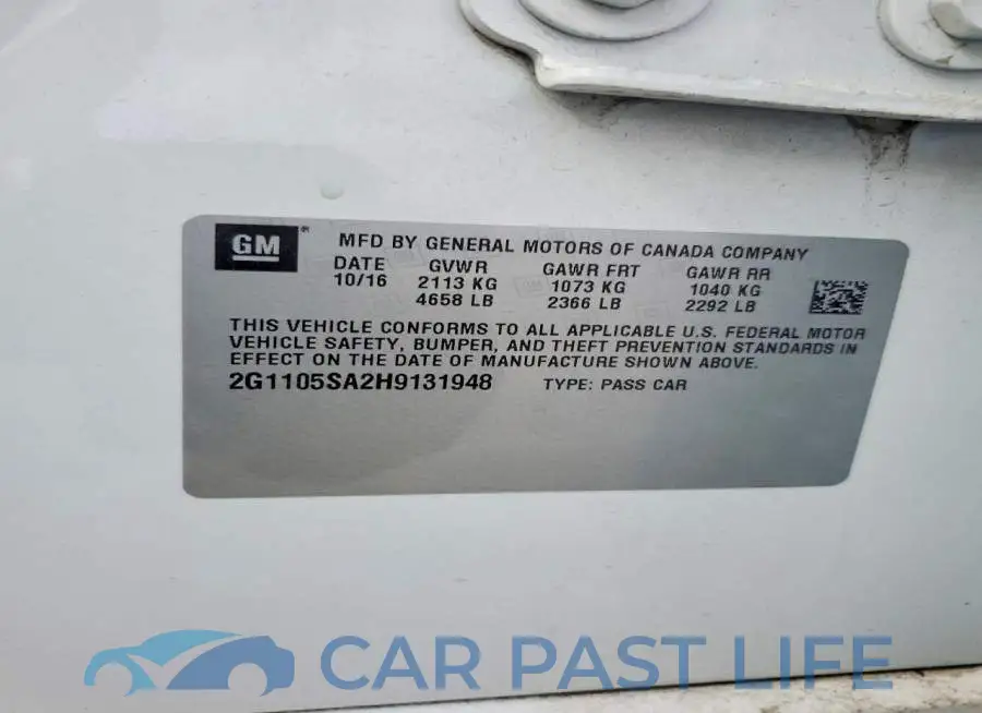 2G1105SA2H9131948# 13