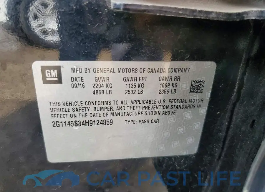 2G1145S34H9124859# 12
