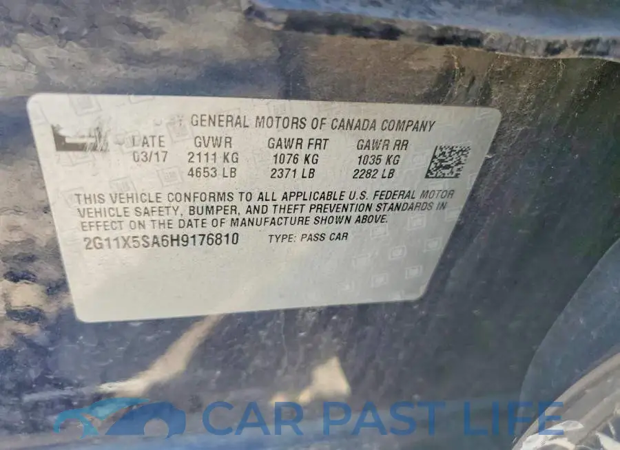 2G11X5SA6H9176810# 12