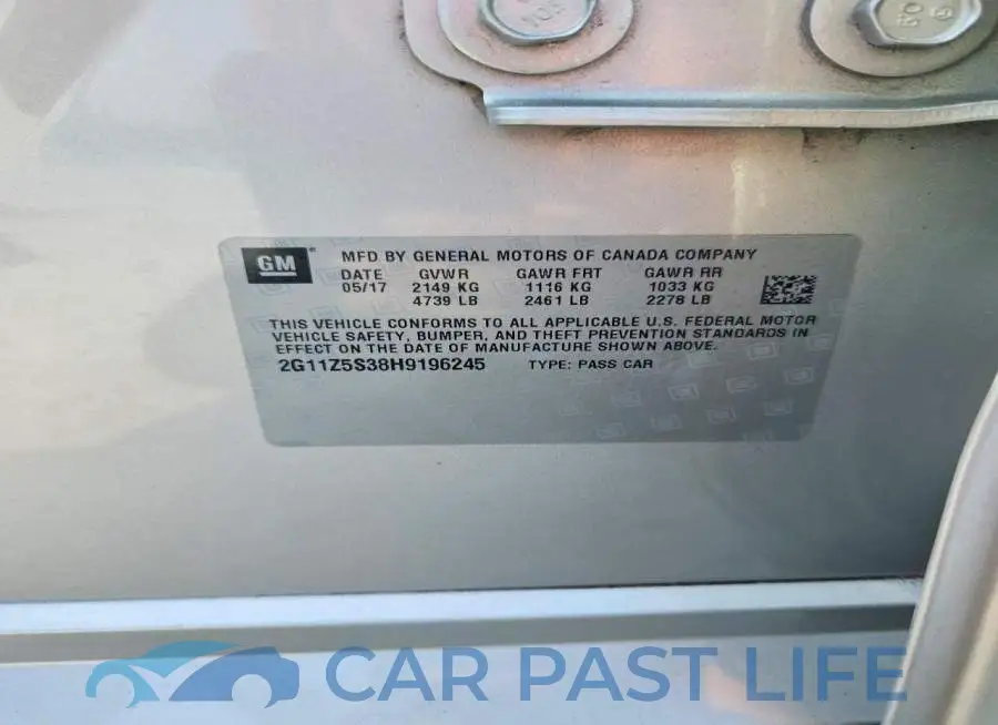 2G11Z5S38H9196245# 12