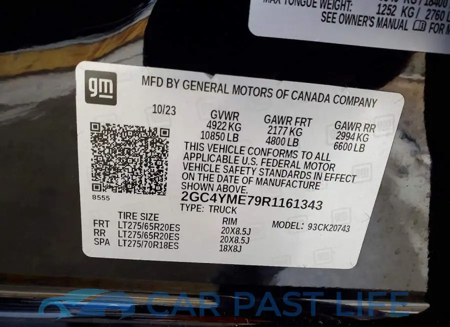 2GC4YME79R1161343# 12
