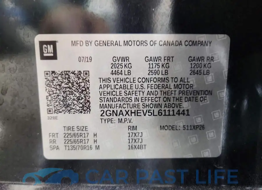 2GNAXHEV5L6111441# 13