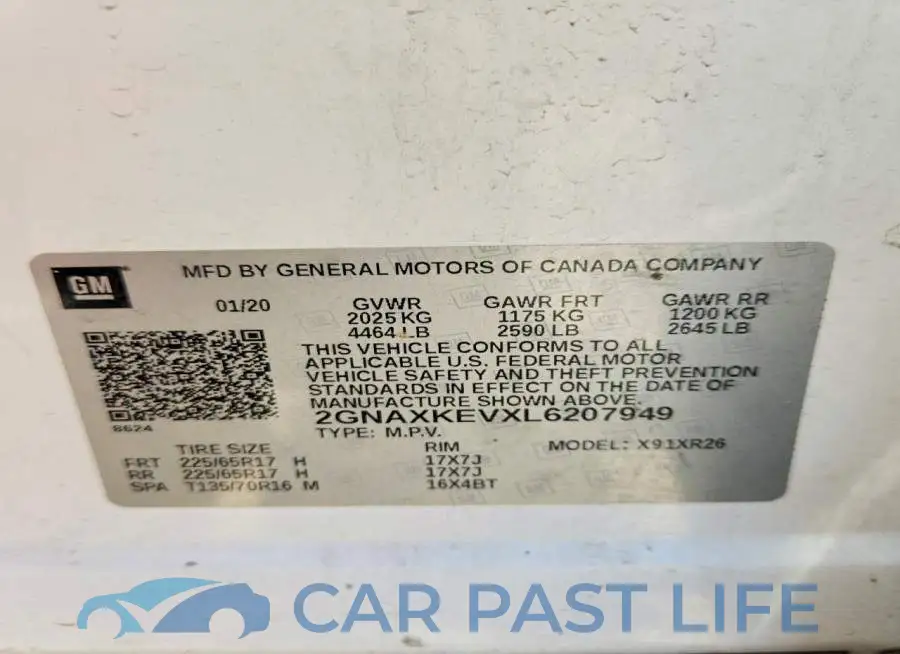 2GNAXKEVXL6207949# 13