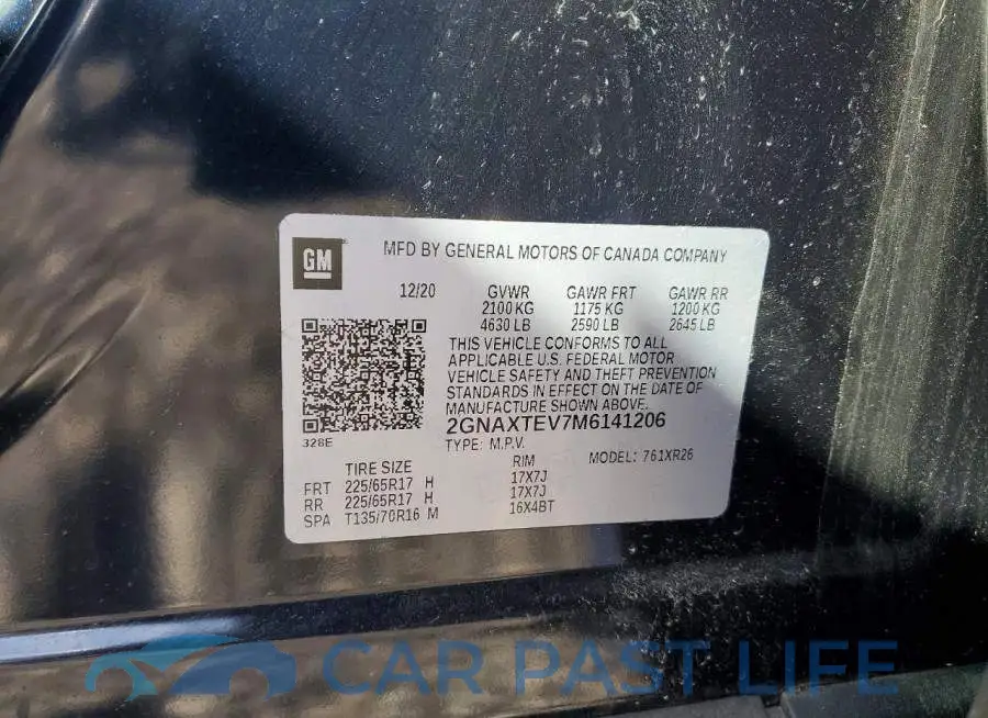 2GNAXTEV7M6141206# 14