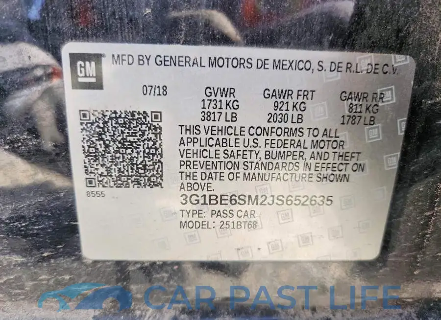 3G1BE6SM2JS652635# 12