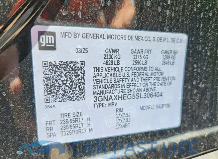 3GNAXHEG5SL306404# 13