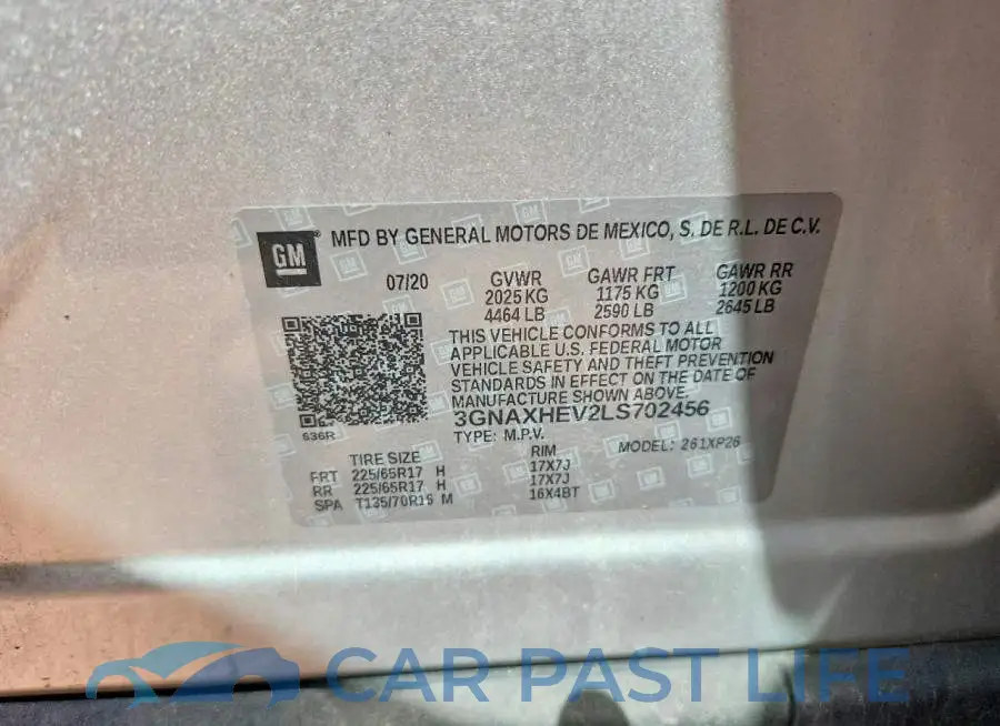 3GNAXHEV2LS702456# 12