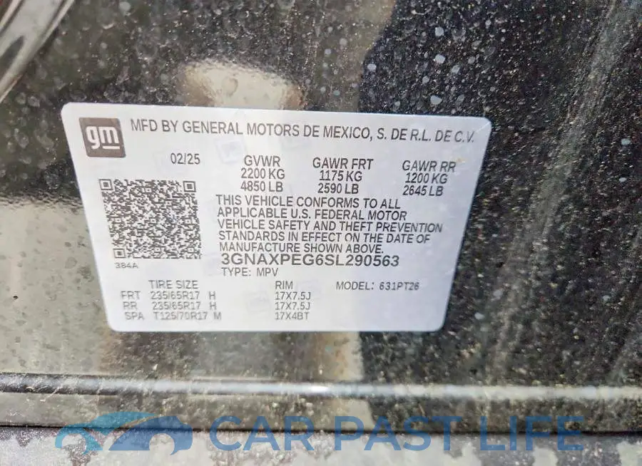 3GNAXPEG6SL290563# 14