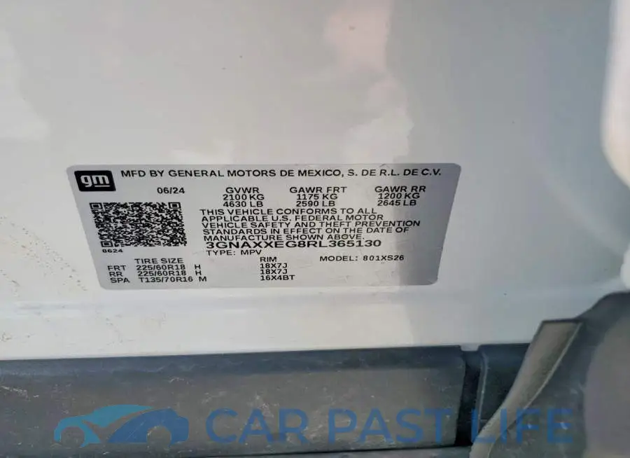 3GNAXXEG8RL365130# 13
