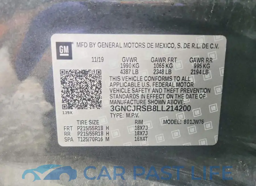 3GNCJRSB8LL214200# 13