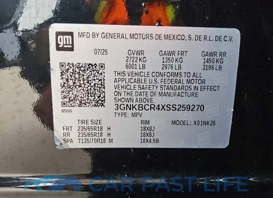3GNKBCR4XSS259270# 14