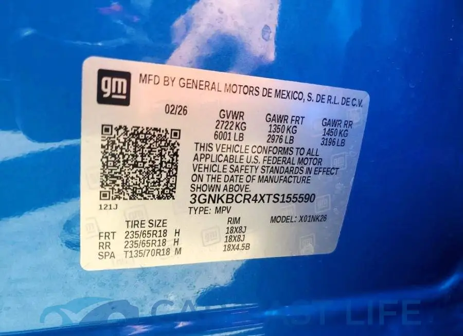 3GNKBCR4XTS155590# 13