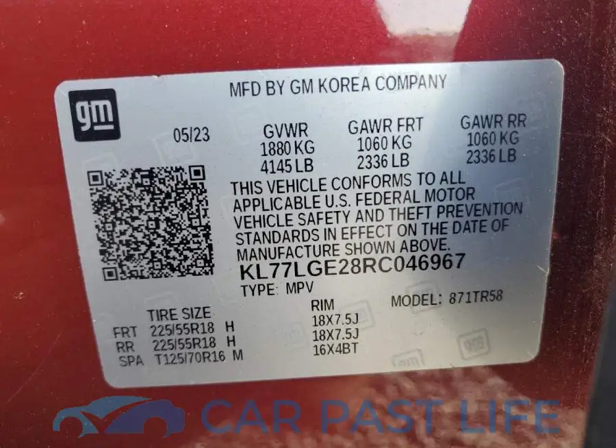 KL77LGE28RC046967# 13