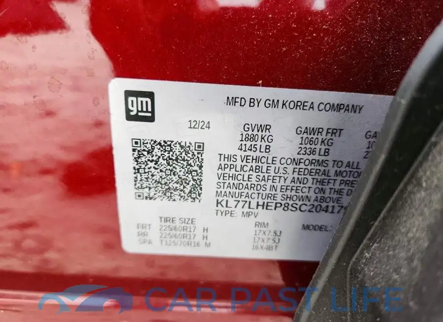 KL77LHEP8SC204179# 12
