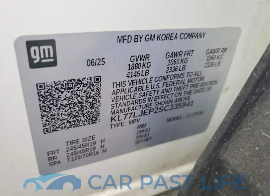 KL77LJEP2SC335941# 12