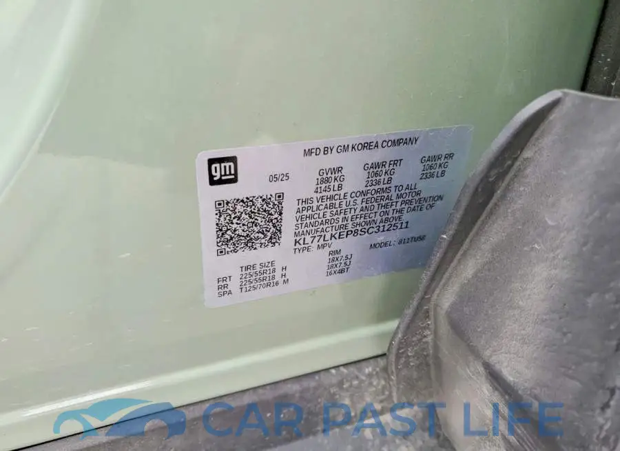 KL77LKEP8SC312511# 12