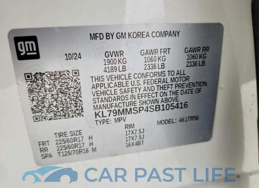 KL79MMSP4SB105416# 13