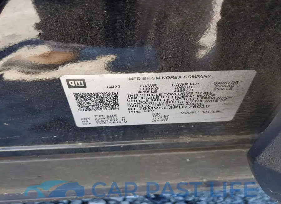 KL79MVSL3PB176018# 13