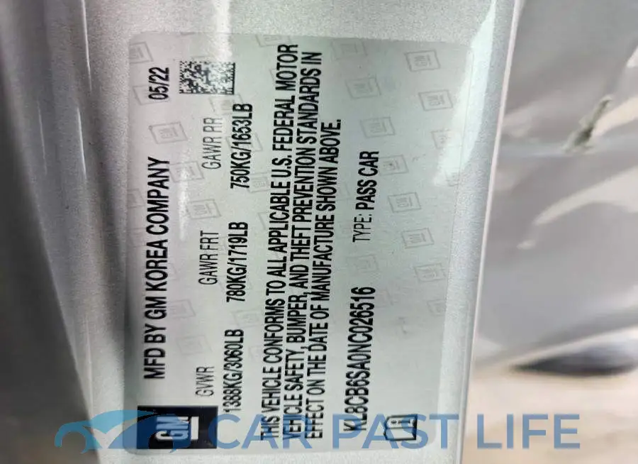 KL8CB6SA0NC026516# 12