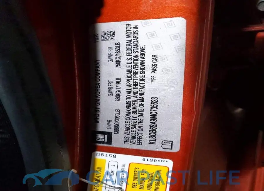 KL8CB6SA9MC735623# 12