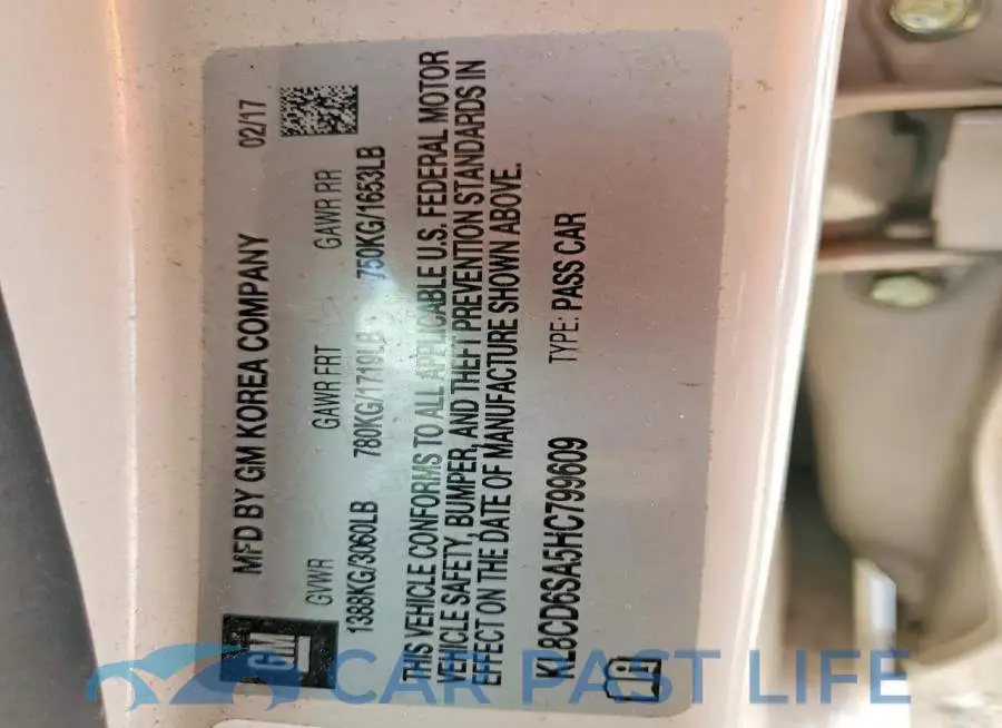 KL8CD6SA5HC799609# 12