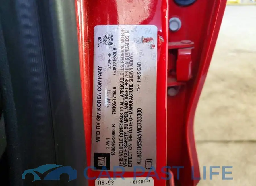 KL8CD6SA5MC733300# 12