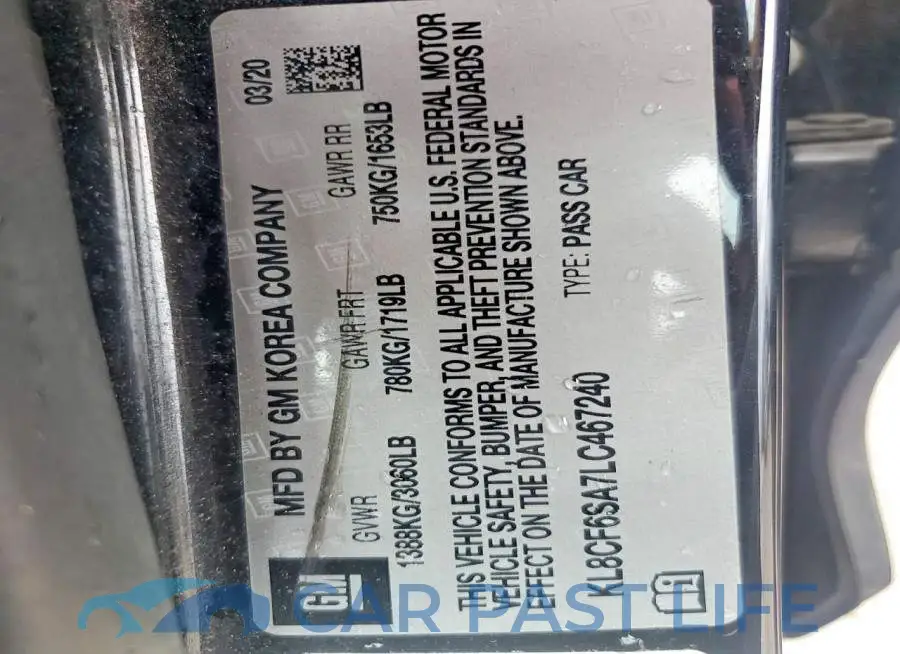 KL8CF6SA7LC467240# 12
