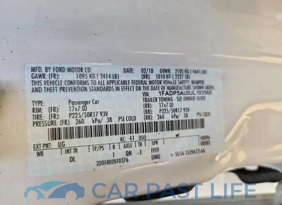 1FADP5AU0JL103565# 13