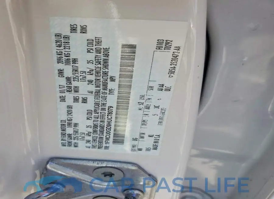 1FMCU0GD9HUC78079# 13