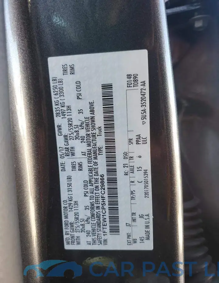 1FTEW1CP5HFC29866# 12