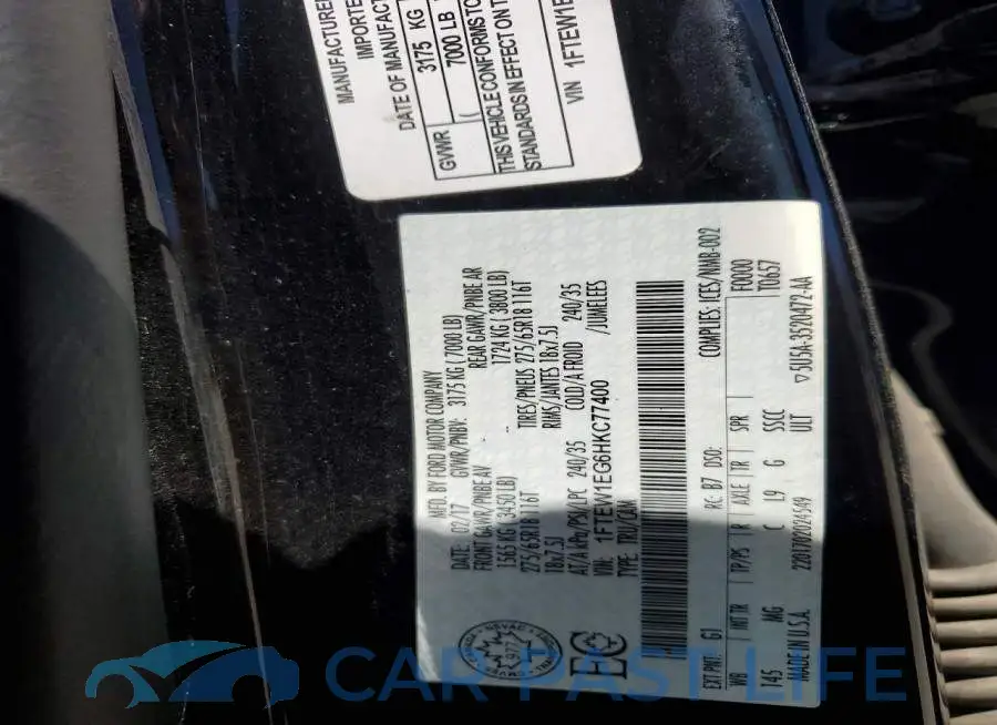 1FTEW1EG6HKC77400# 12