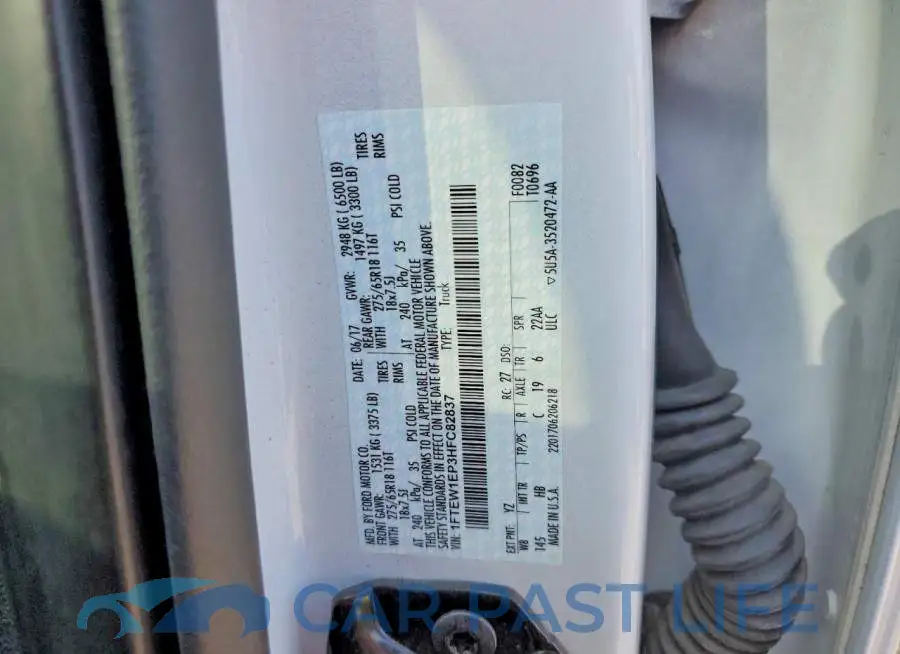 1FTEW1EP3HFC82837# 12