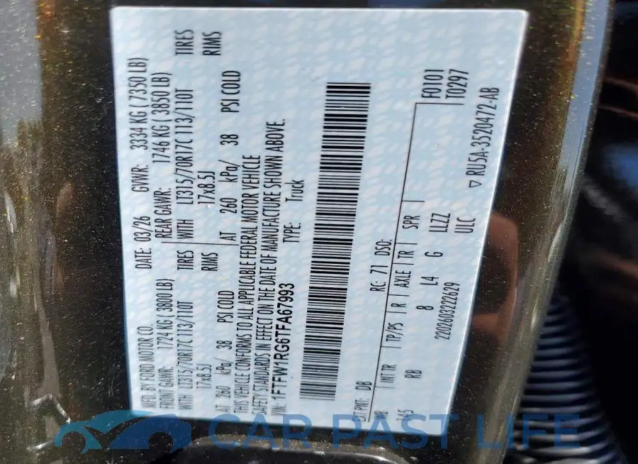 1FTFW1RG6TFA67993# 12