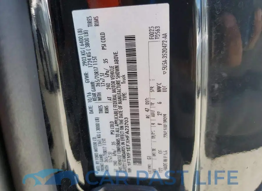 1FTMF1EFXHFA23703# 12