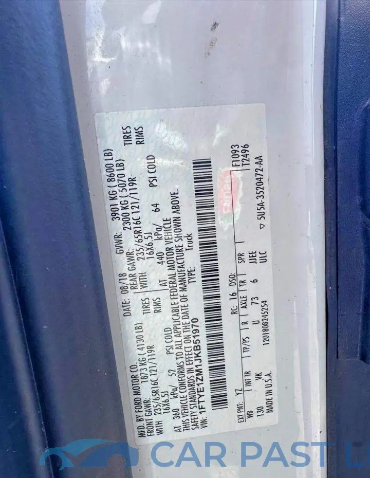 1FTYE1ZM1JKB51970# 10