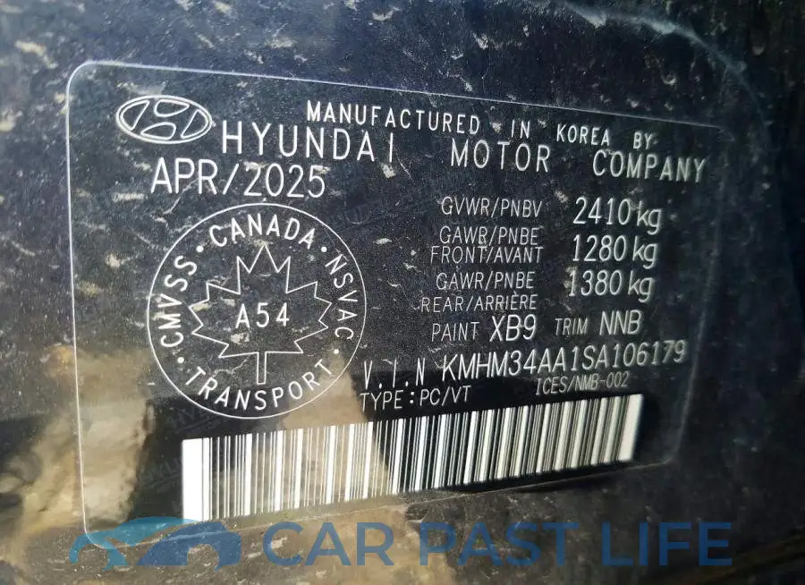 KMHM34AA1SA106179# 12