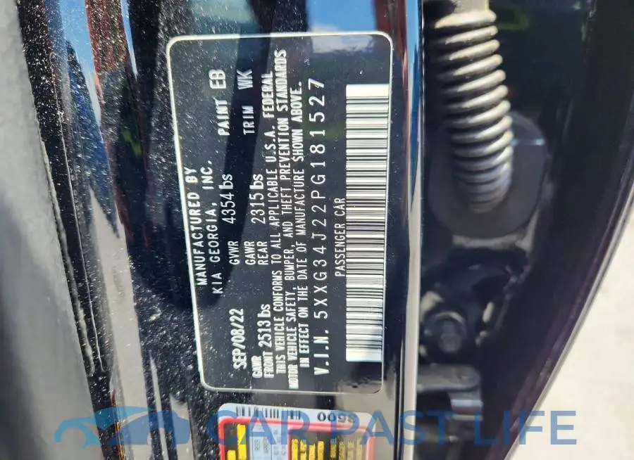 5XXG34J22PG181527# 12